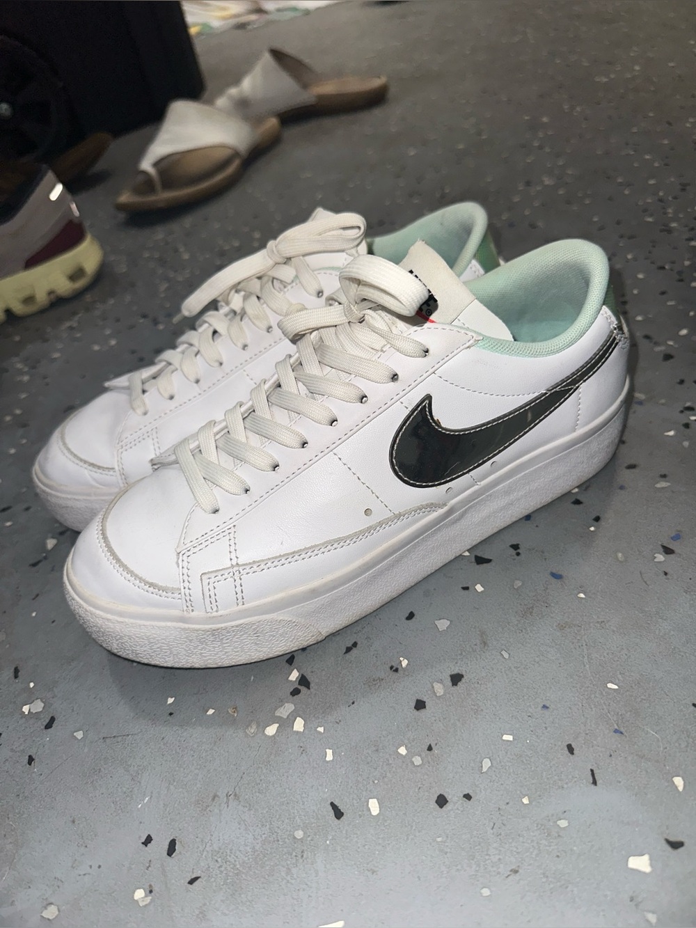 Nike Blazer Platform Low White Metallic Mint Foam